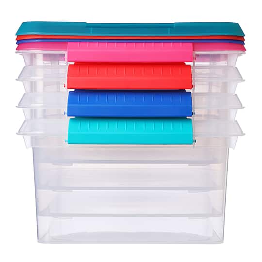 6 Packs: 4 ct. (24 total) 14.5qt. Storage Bins with Lids by Simply Tidy™